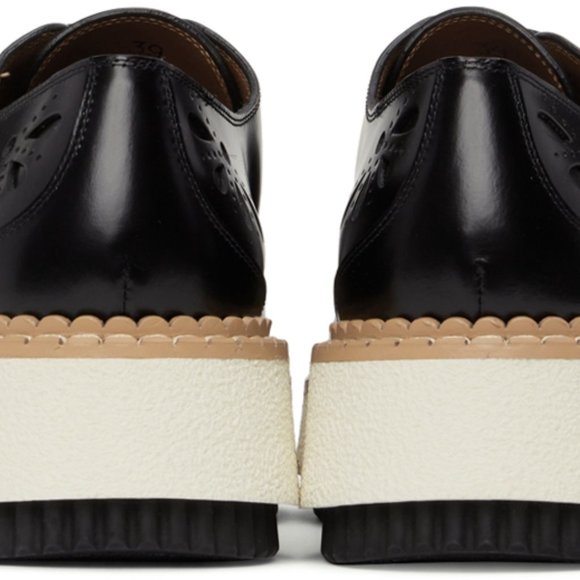 Chloé Black Kurtys Lace-Up Derbys NWT - Picture 5 of 5